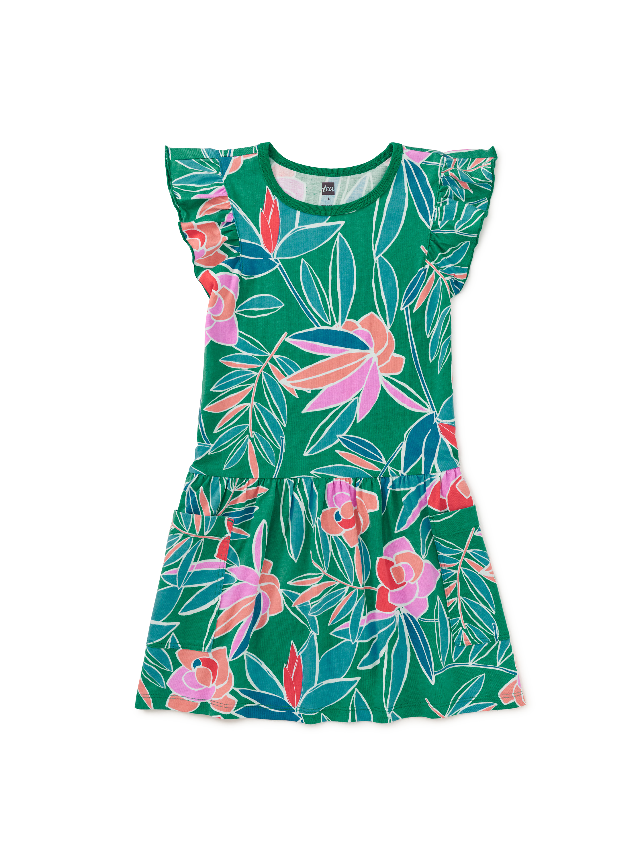 Flutter Sleeve Pocket Dress