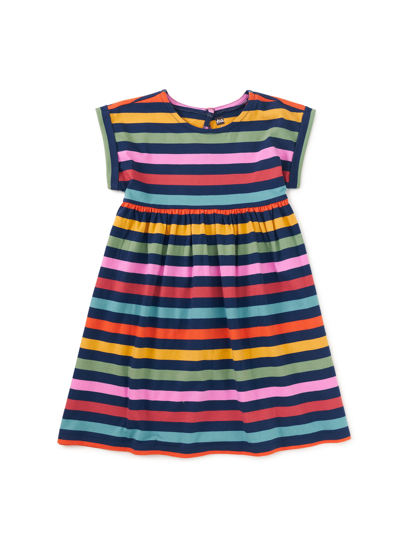 Short Sleeve Empire Dress in Nightfall - View 1