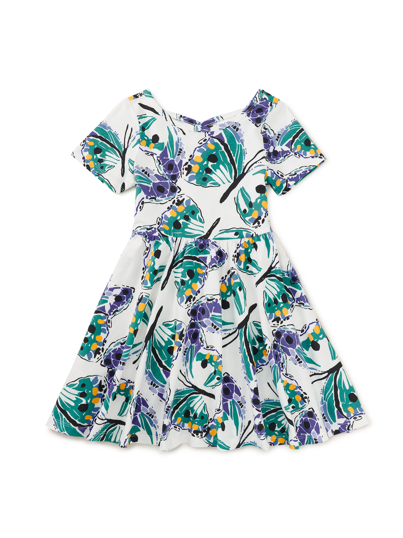 Short Sleeve Ballet Dress in Carnival Butterfly - View 1