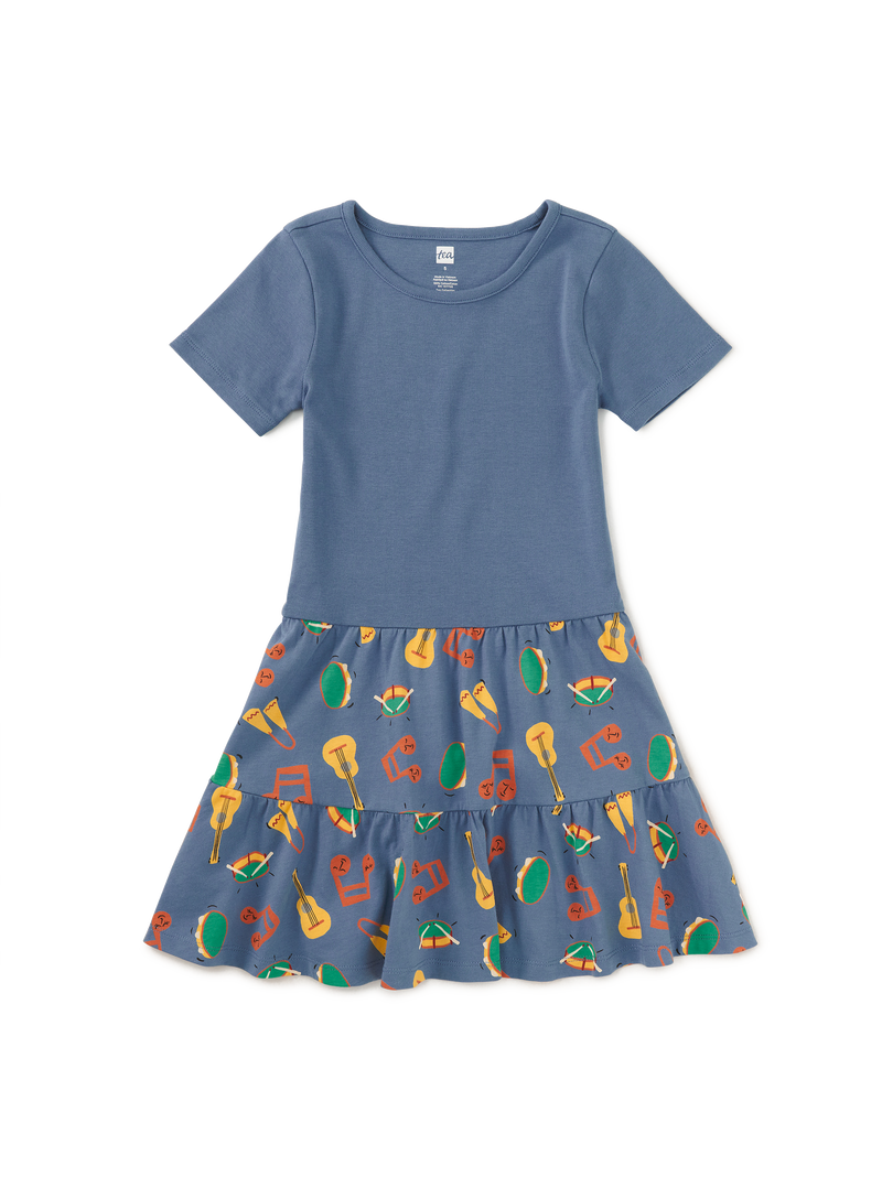 Tier Skirted Twirl Dress in Bateria Instruments - View 1