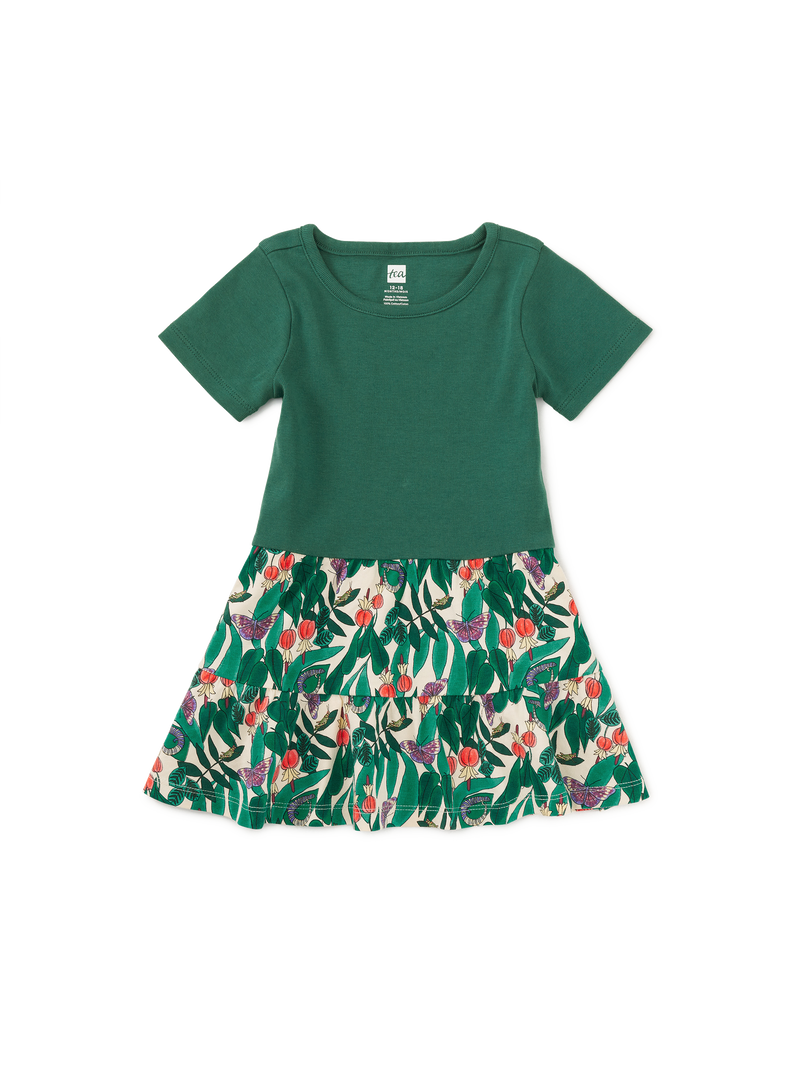 Tier Skirted Twirl Dress in Jungle Botanical - View 2