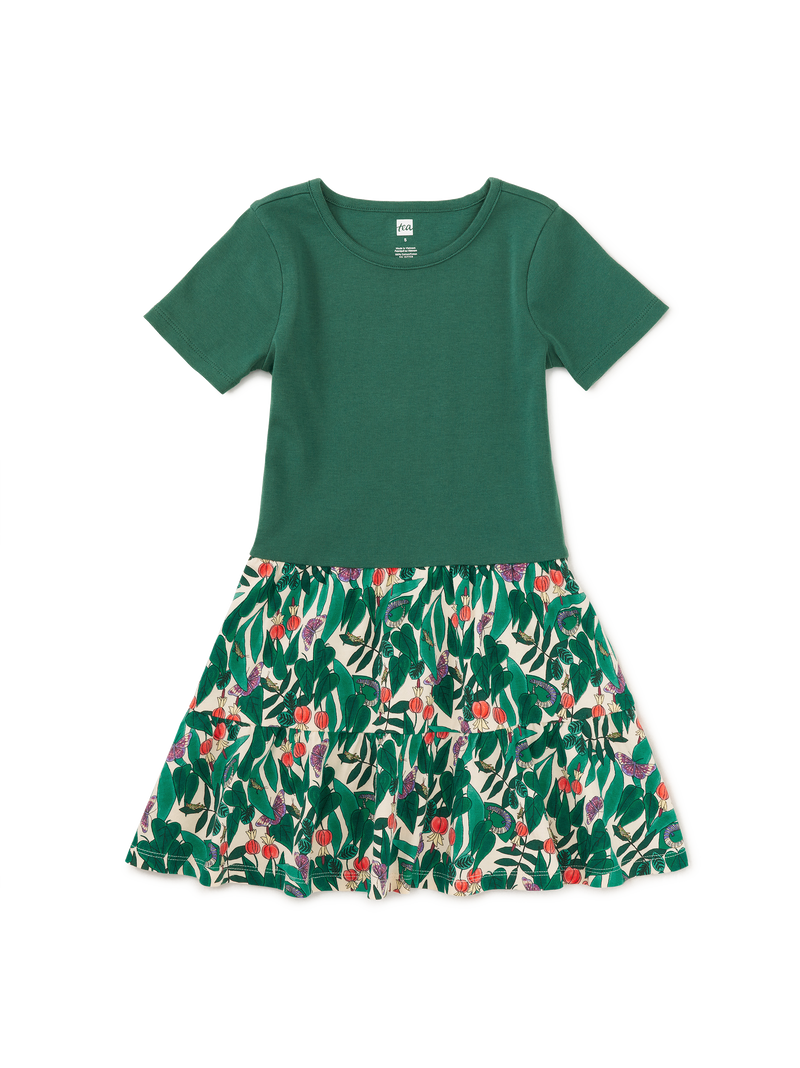 Tier Skirted Twirl Dress in Jungle Botanical - View 1