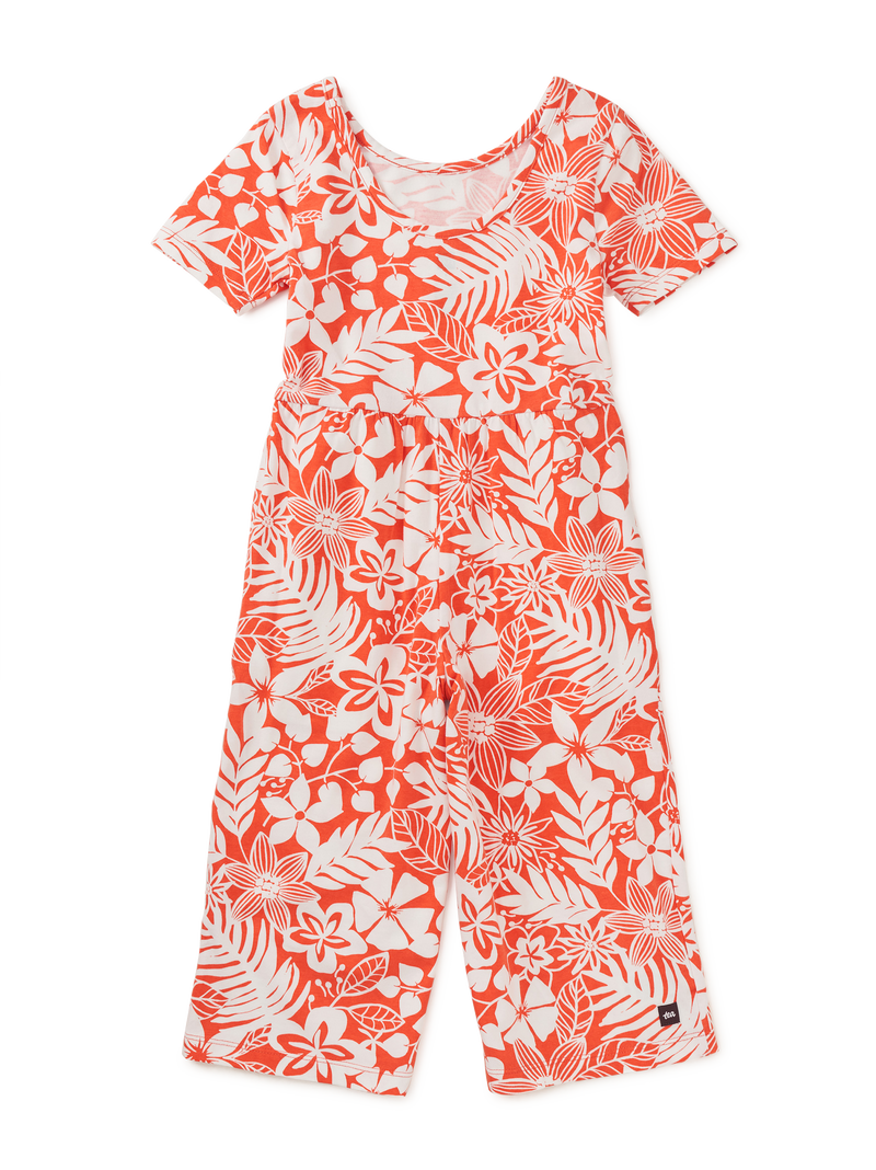 Just For Kicks Jumpsuit in Tropical Foliage - View 2