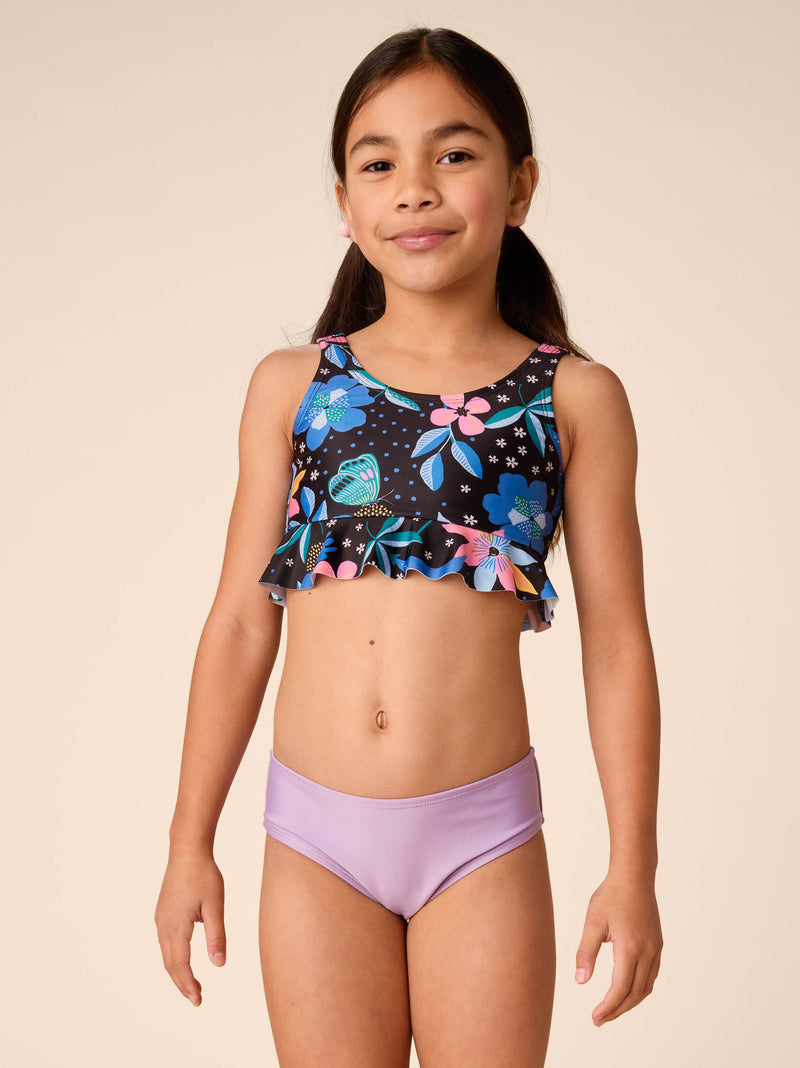Ruffle Tankini Swim Top in Brazilian Painted Floral - View 2