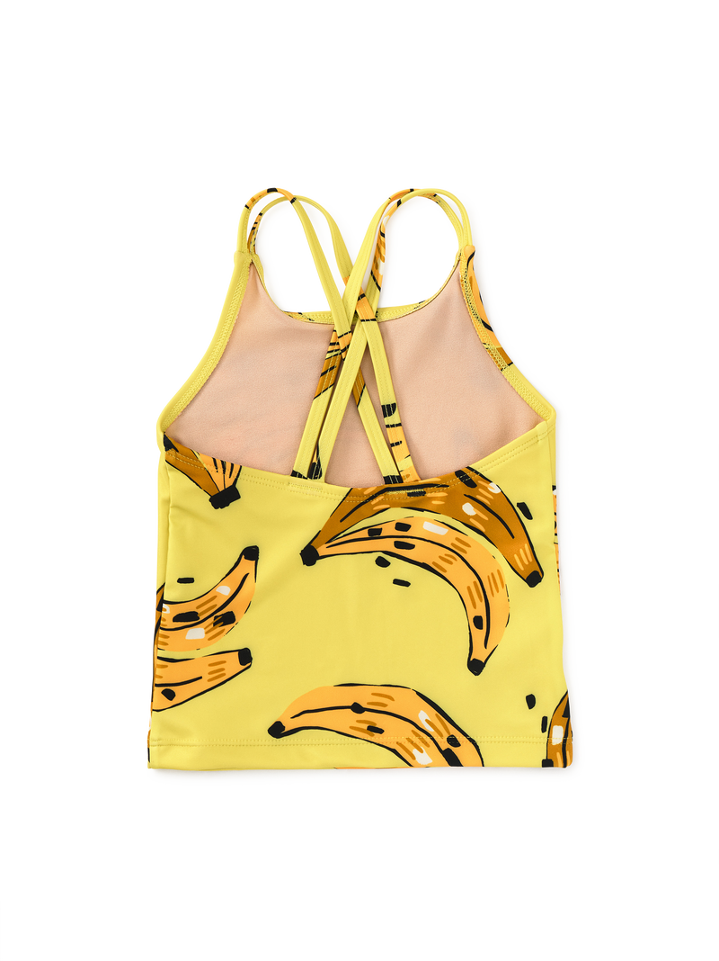 Cross Back Tankini Top in Samba Banana - View 2