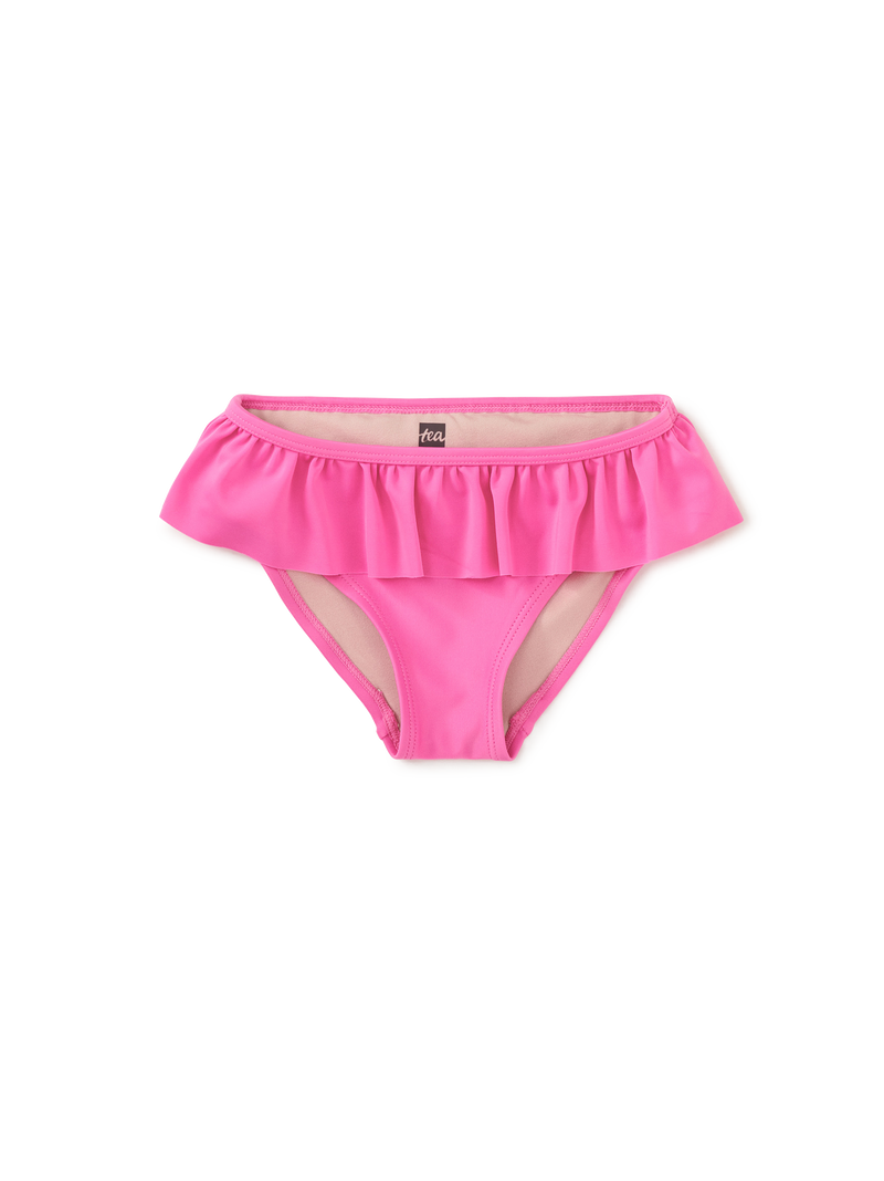 Ruffled Bikini Bottoms in Tropical Pink - View 1