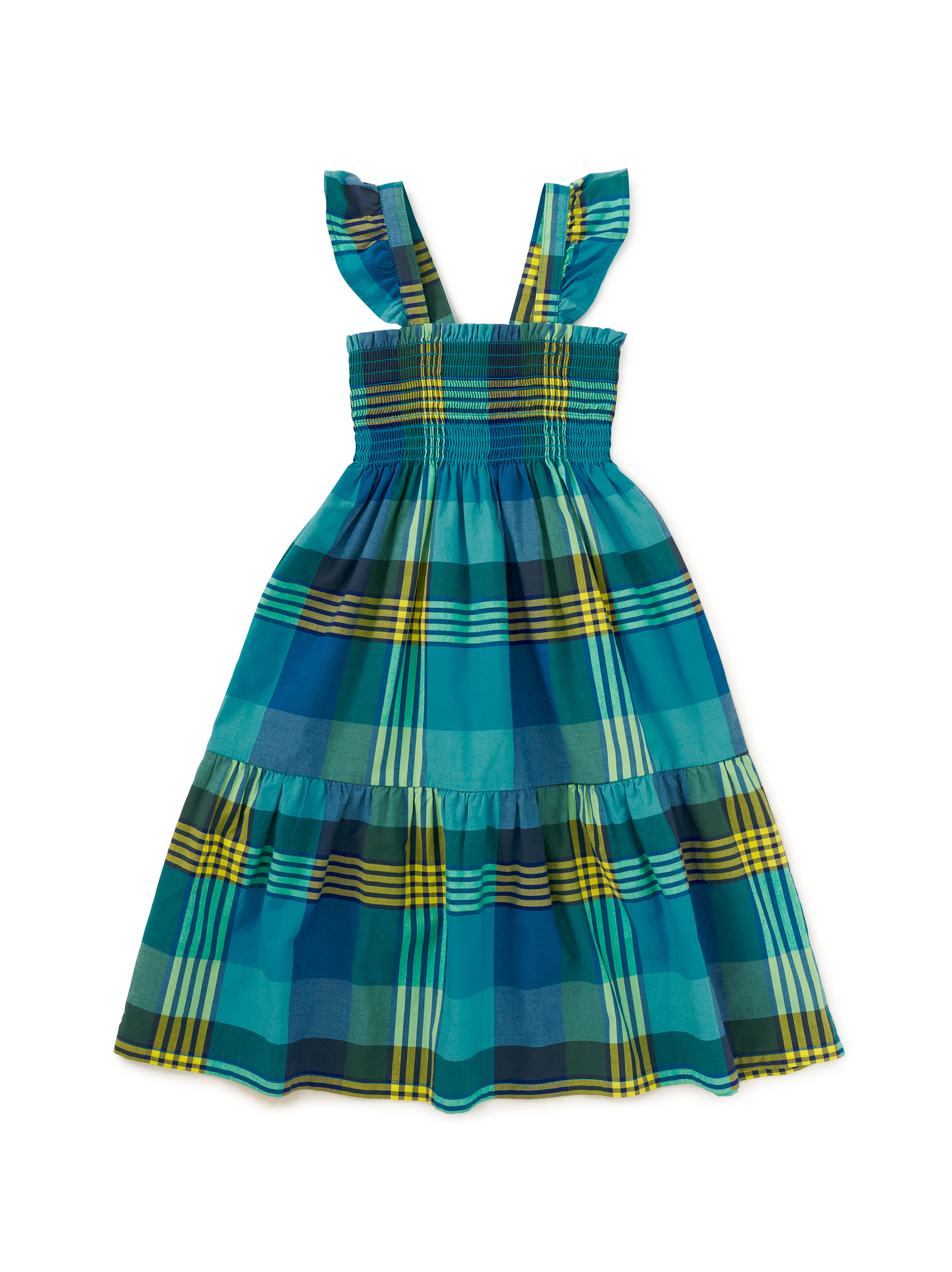 Smocked Flutter Sleeve Dress