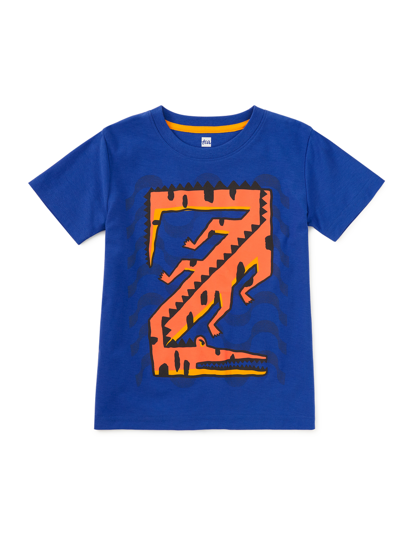 Caiman Wave Graphic Tee in Majorelle Blue - View 1