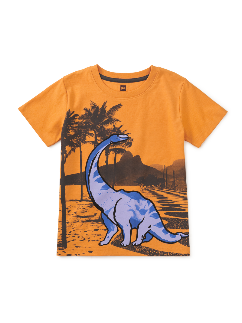 Copacabana Dino Graphic Tee in Savanna - View 1