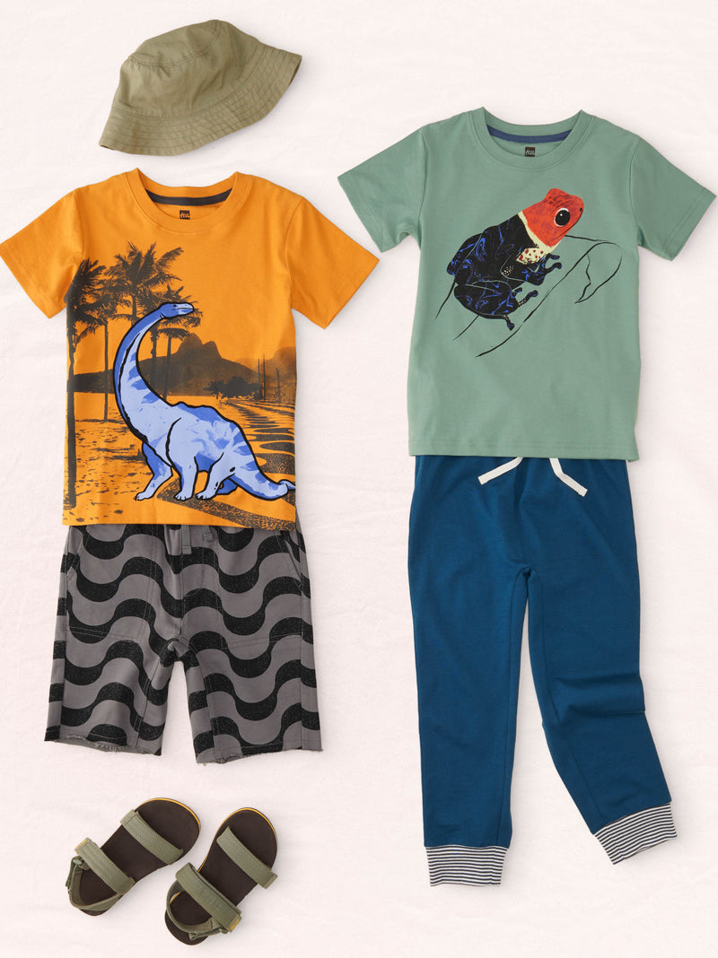 Copacabana Dino Graphic Tee in Savanna - View 2