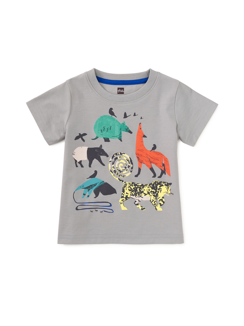 Rainforest Animals Graphic Tee in Mica - View 2