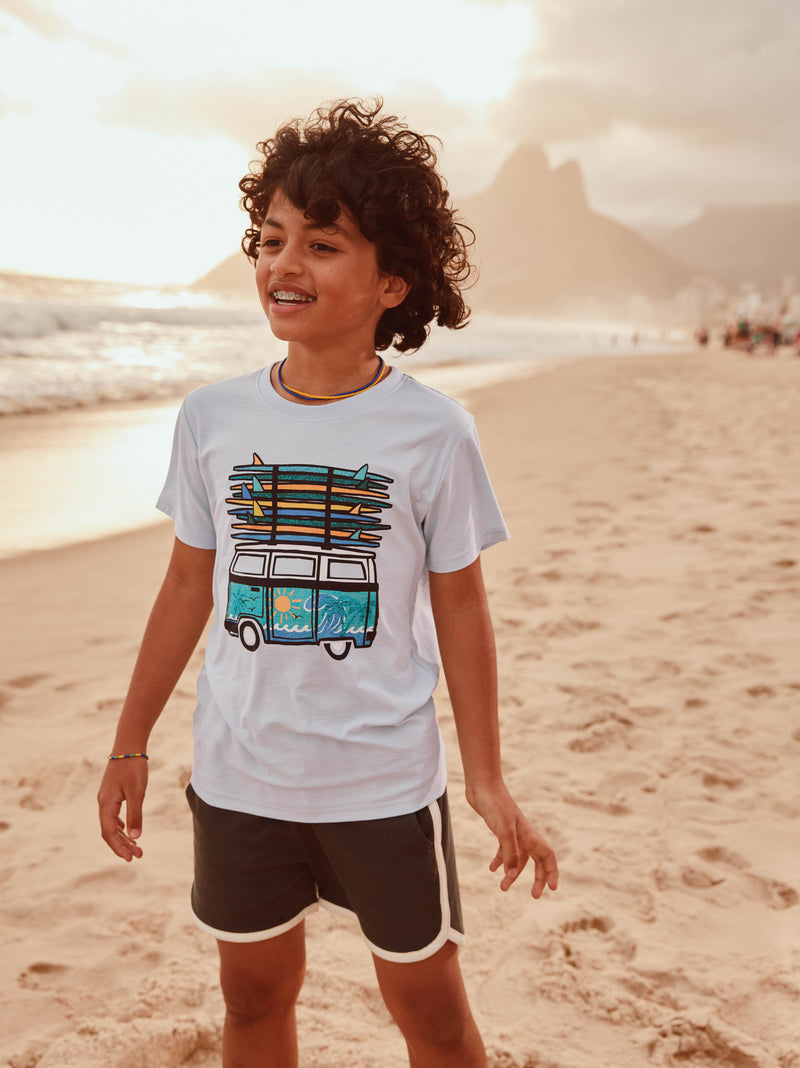 Surf Van Graphic Tee in Skyride - View 2