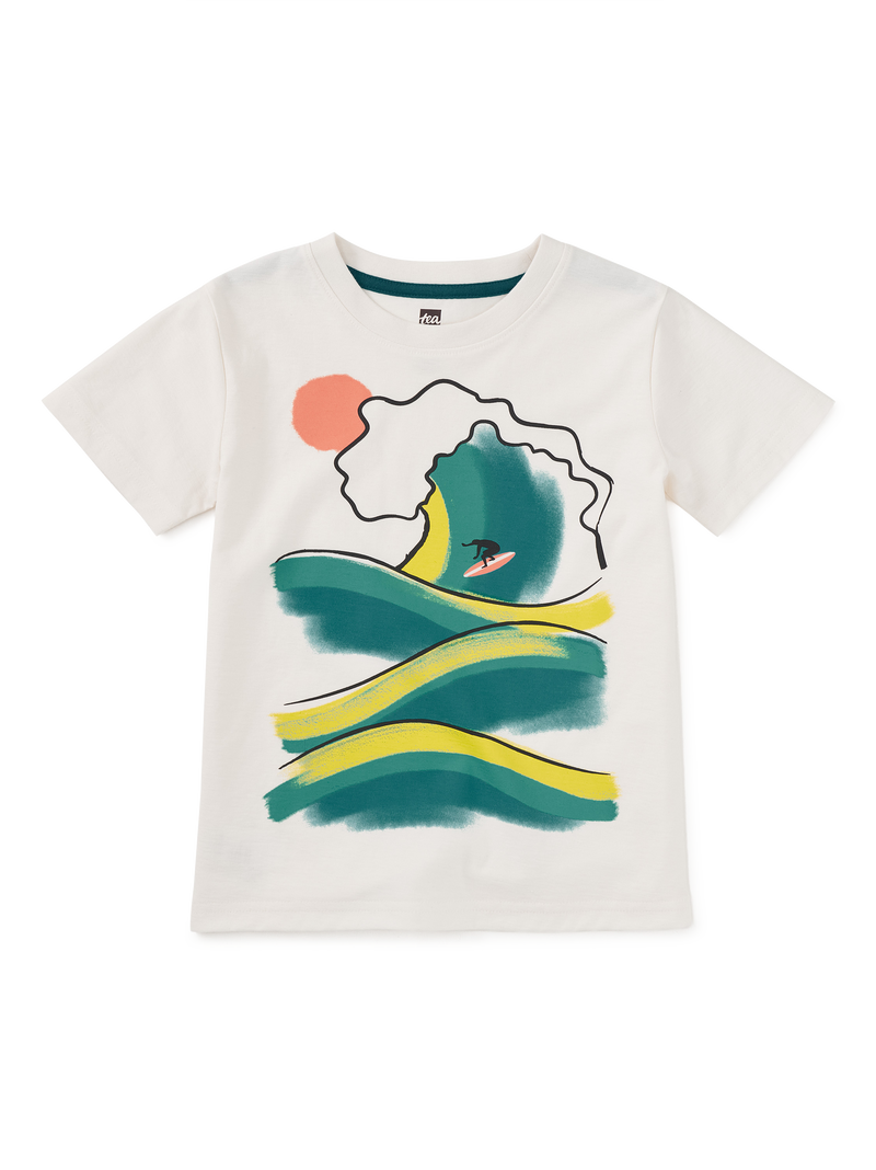 Big Wave Graphic Tee in Chalk - View 1