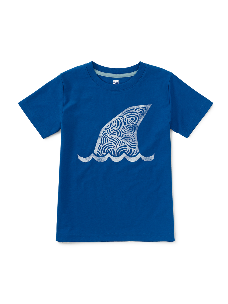 Sharkfin Graphic Tee in Bayou Blue - View 1