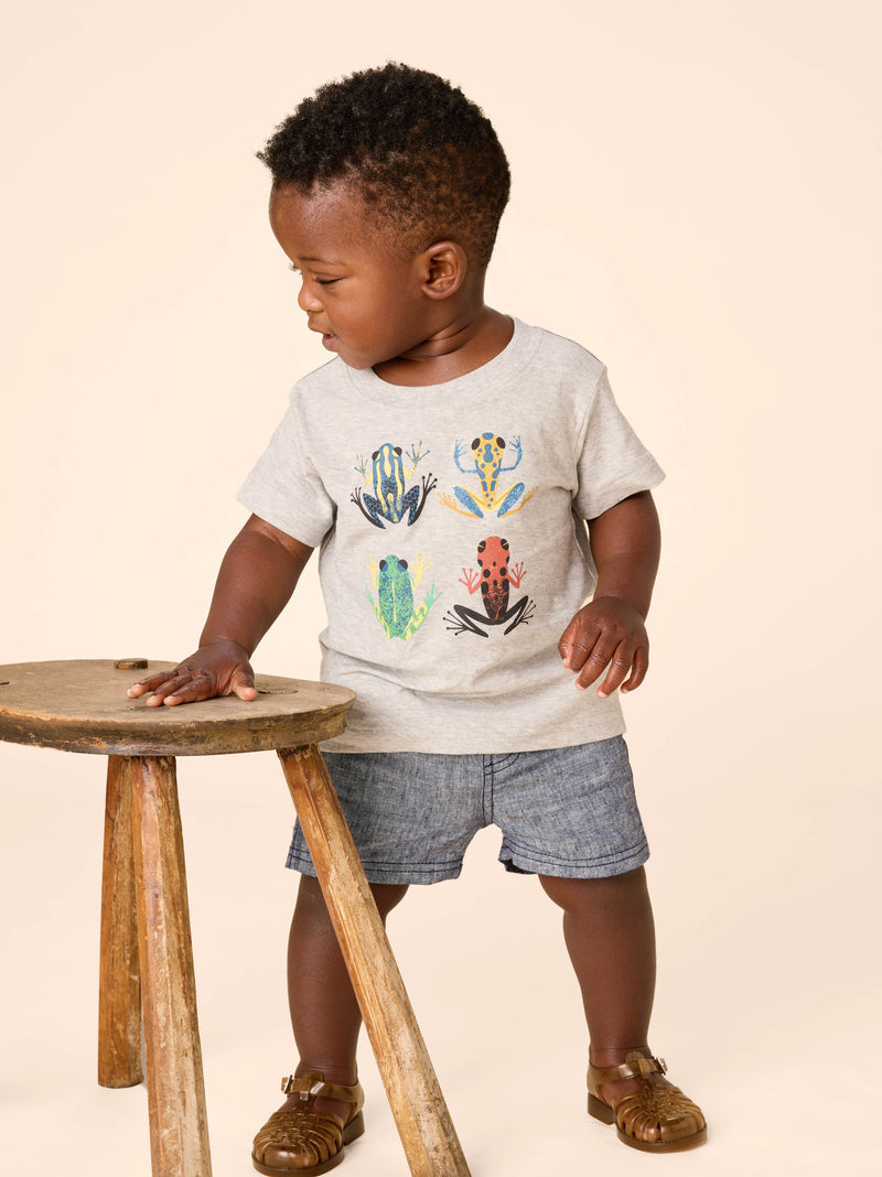 Cloud Forest Frogs Graphic Tee in Med Heather Grey - View 2