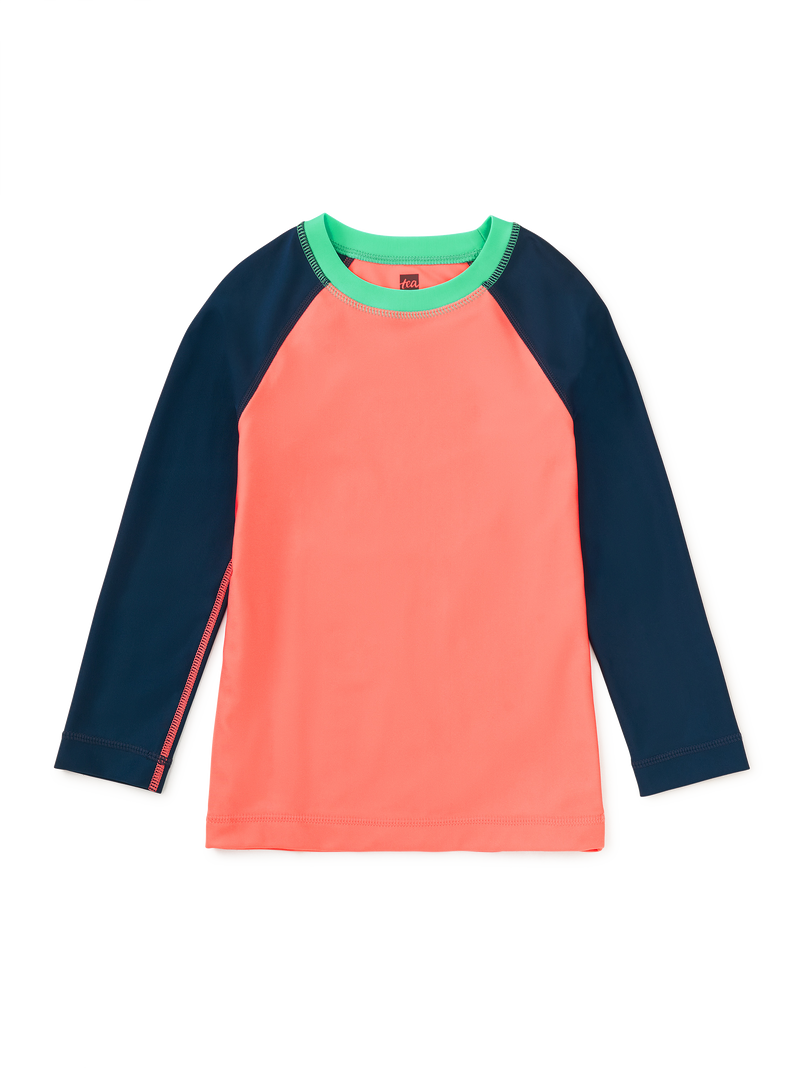Long Sleeve Rash Guard in Peach Blossom - View 1