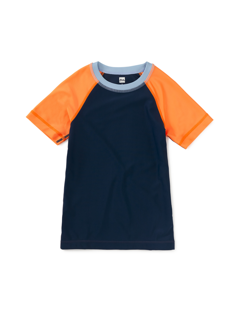 Short Sleeve Rash Guard in Whale Blue - View 1
