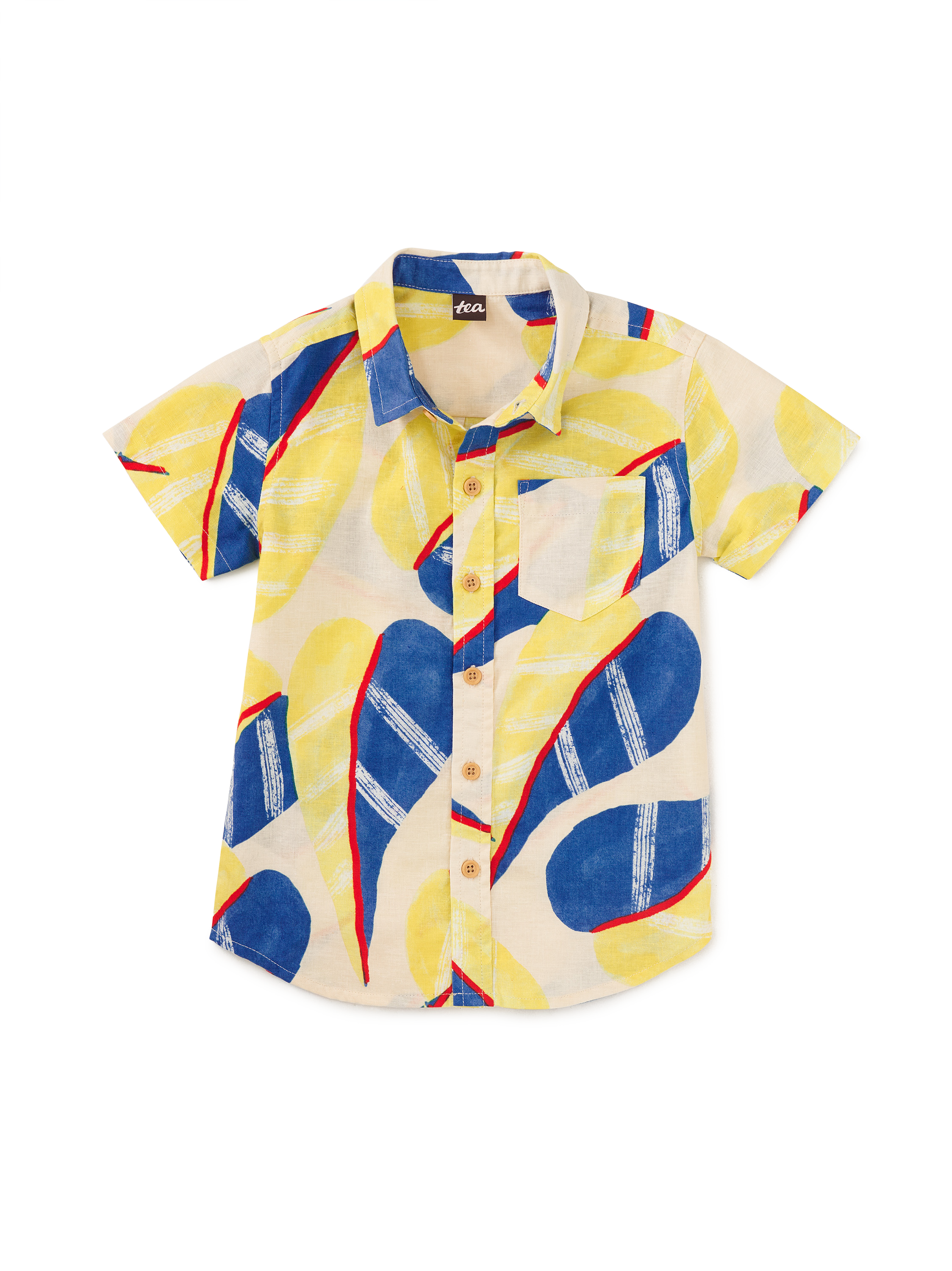 Printed Button Up Woven Shirt