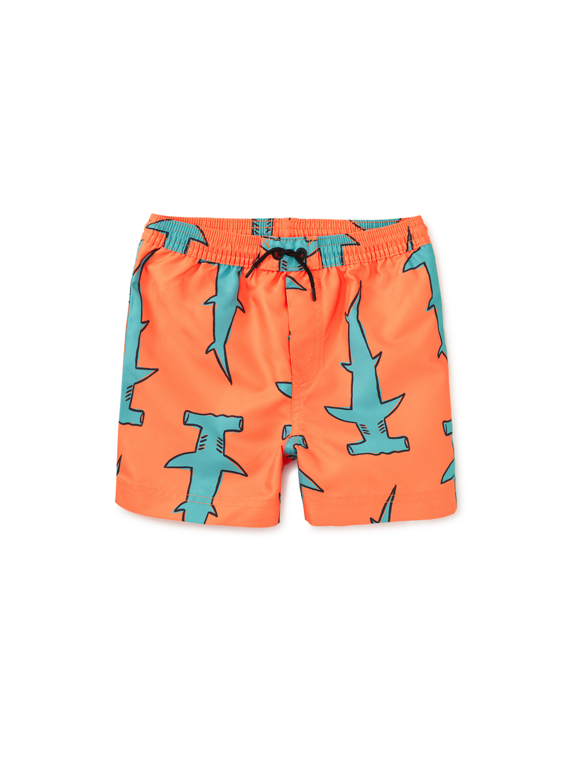 Shortie Swim Trunks in Hammerhead Sharks - View 1