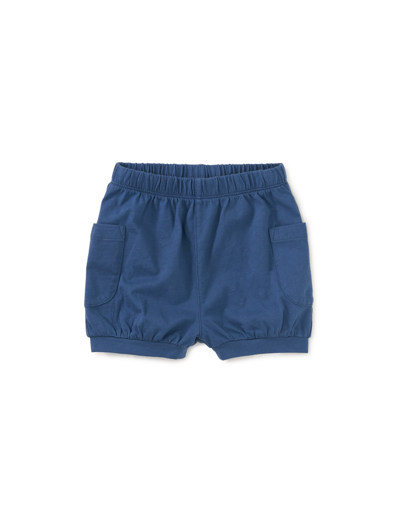 Bubble Pocket Baby Shorts in Cobalt - View 1