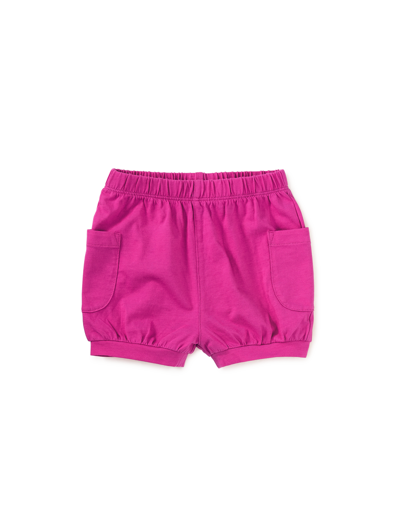 Bubble Pocket Baby Shorts in Flambe - View 1