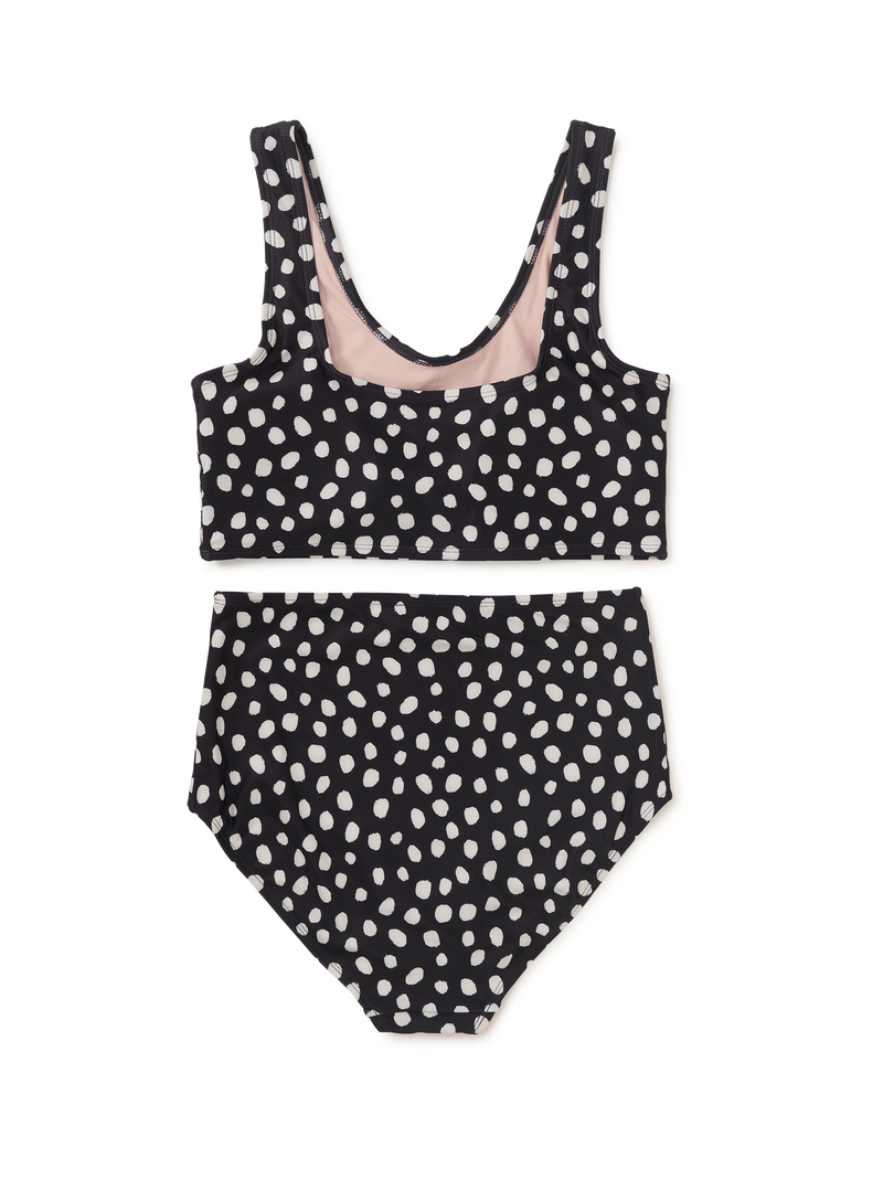 Adult Two-Piece Swimsuit in Jaguar Spot Dots - View 2