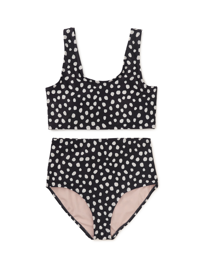 Adult Two-Piece Swimsuit in Jaguar Spot Dots - View 1