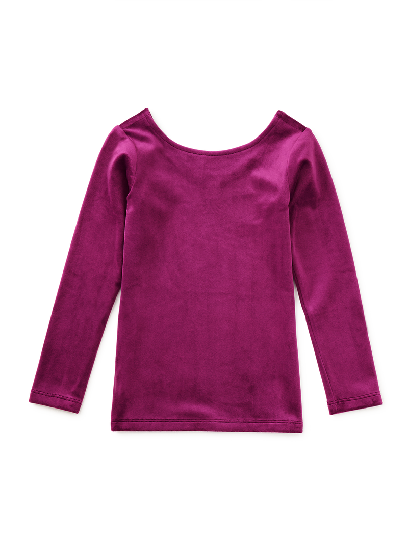 Velour Long Sleeve Slim Fit To in Cosmic Berry - View 1