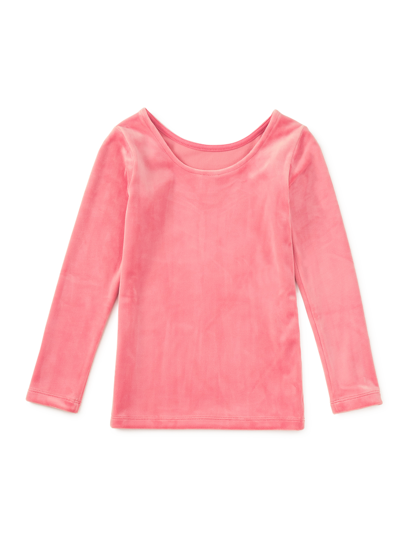 Velour Long Sleeve Slim Fit To in Mauveglow - View 2