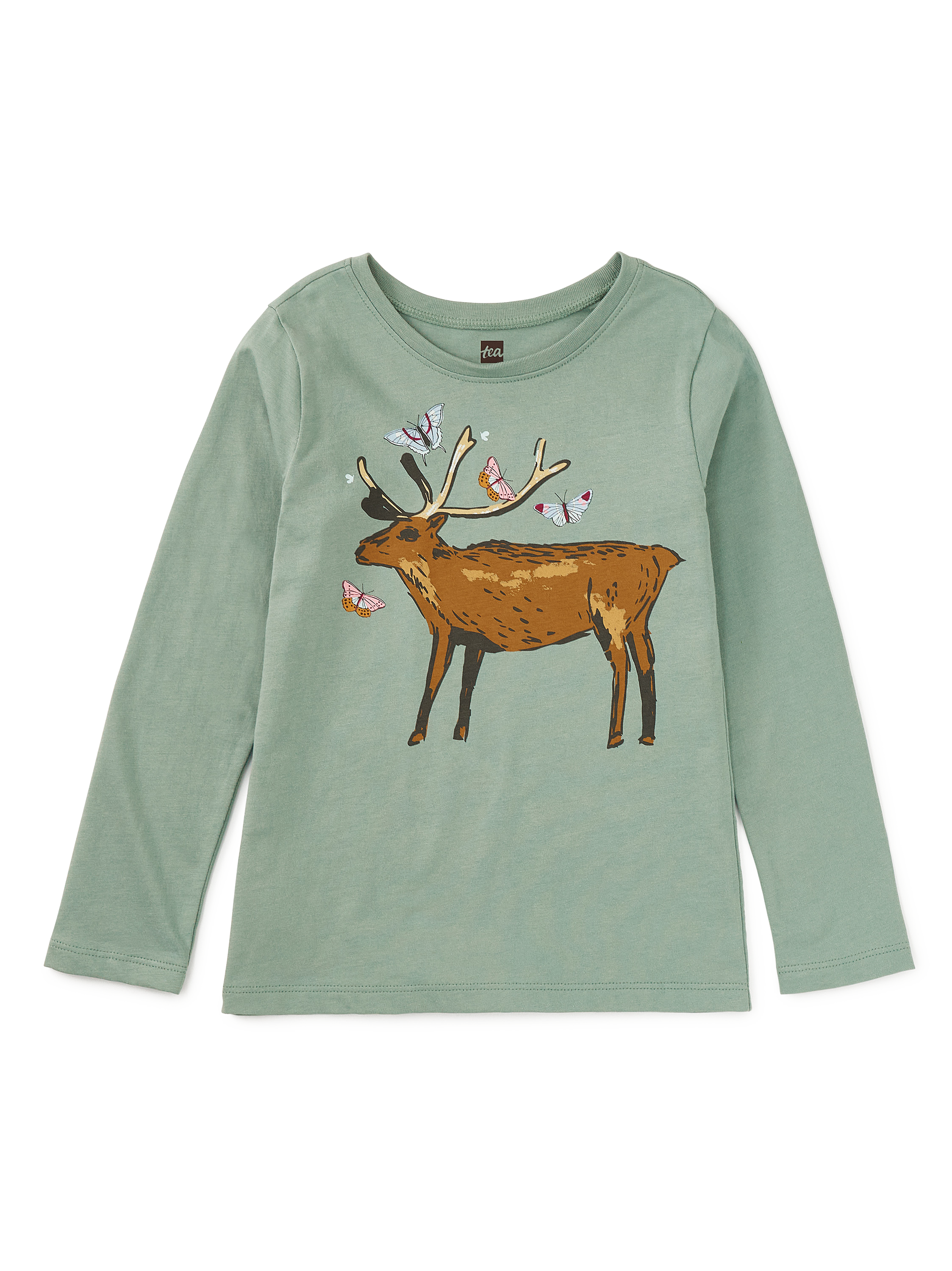Deer And Butterflies Graphic Tee