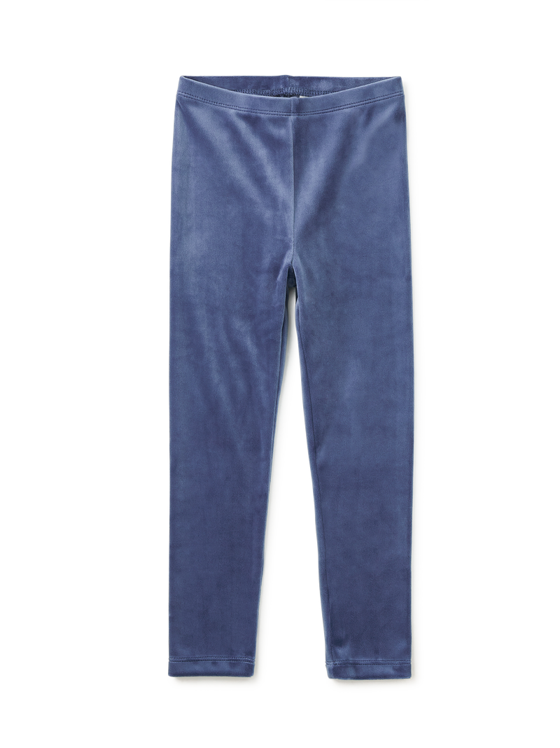 Velour Leggings in Naval Blue - View 2