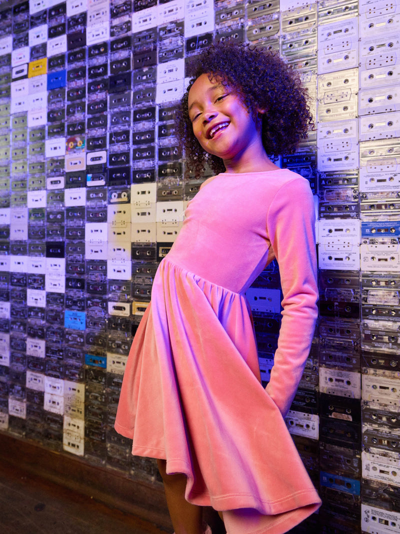 Velour Ballet Dress in Mauveglow - View 2