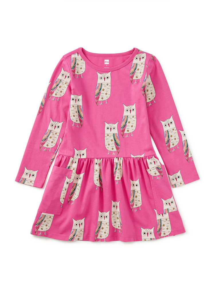 shop girls dress long sleeve Tea Collection Pocket Bust:32