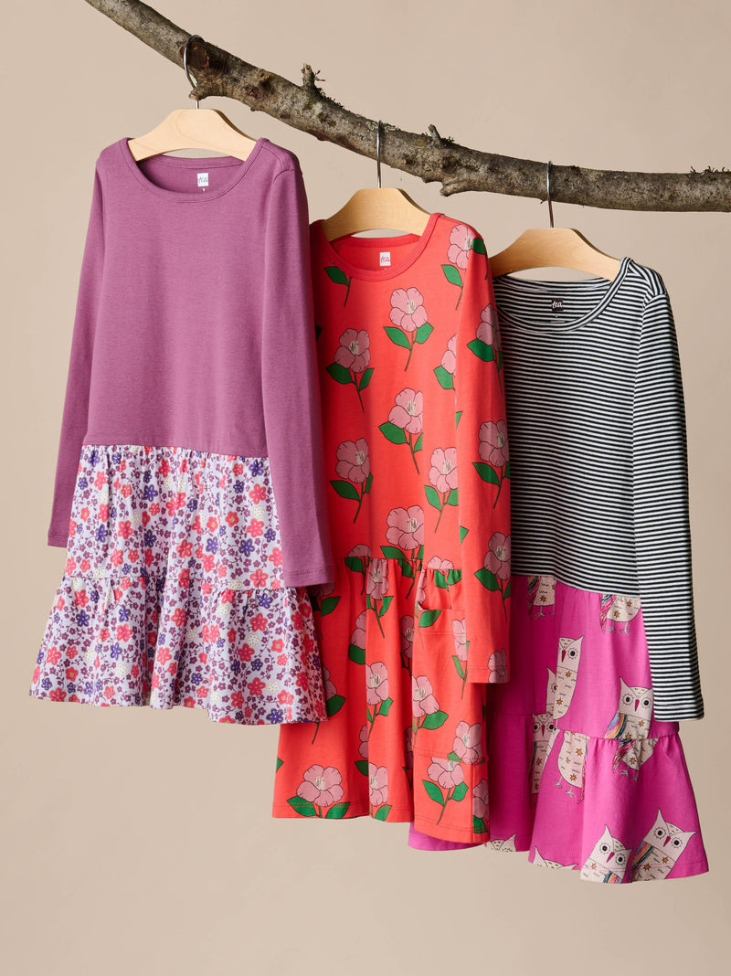 Tiered Skirted Twirl Dress in Hanji Floral - View 2