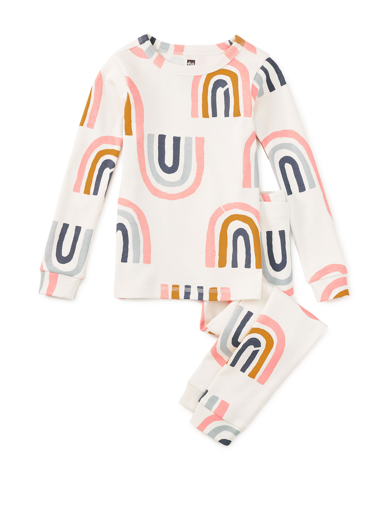 Goodnight Pajama Set in Double Rainbow - View 1