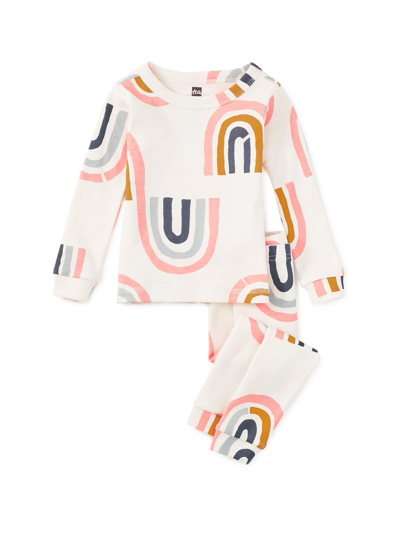Goodnight Pajama Set in Double Rainbow - View 2