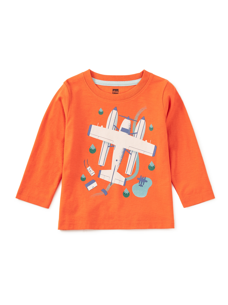 Seaplane Graphic Tee in Harvest Pumpkin - View 2