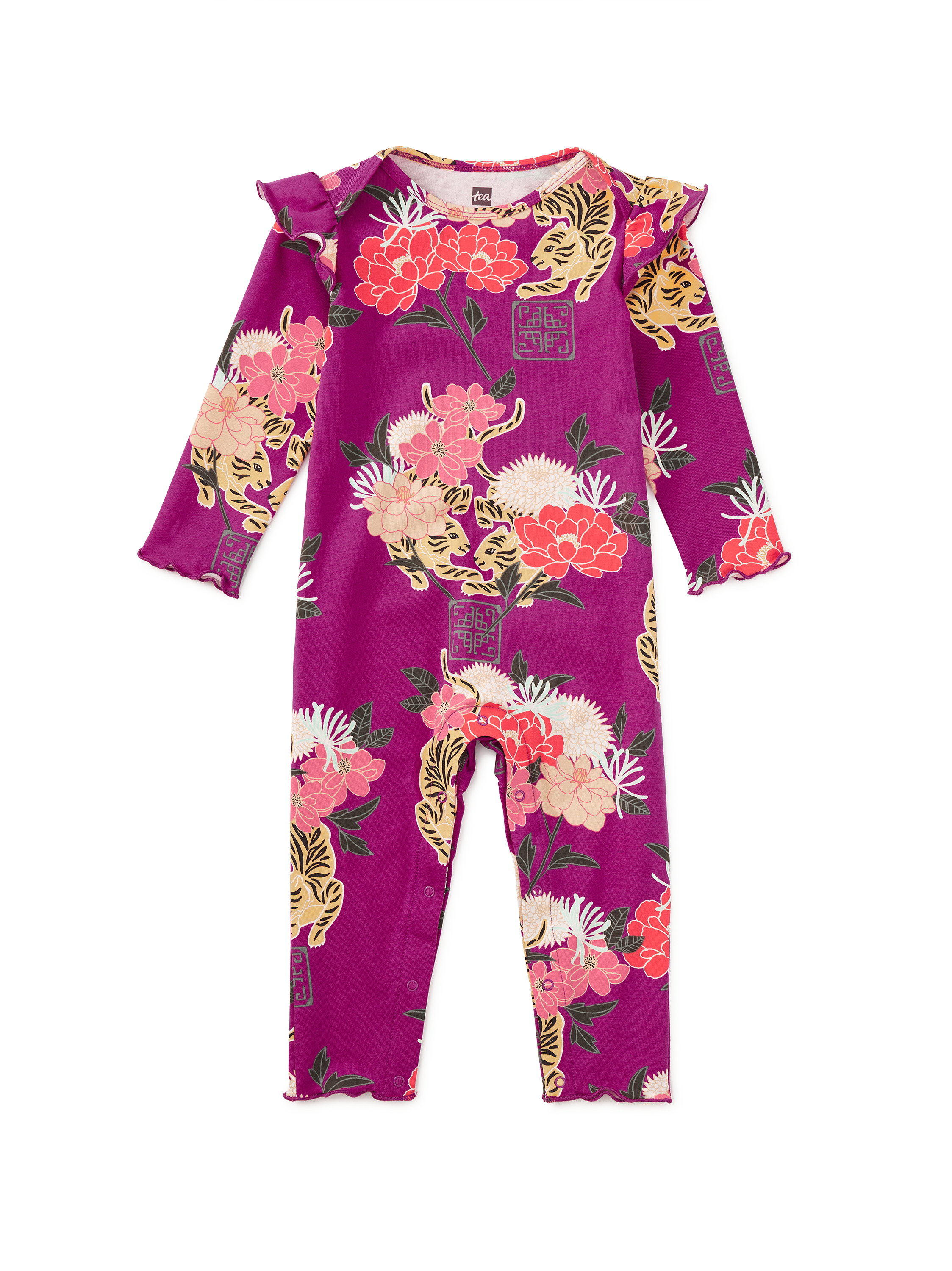 Ruffle Shoulder Baby Romper