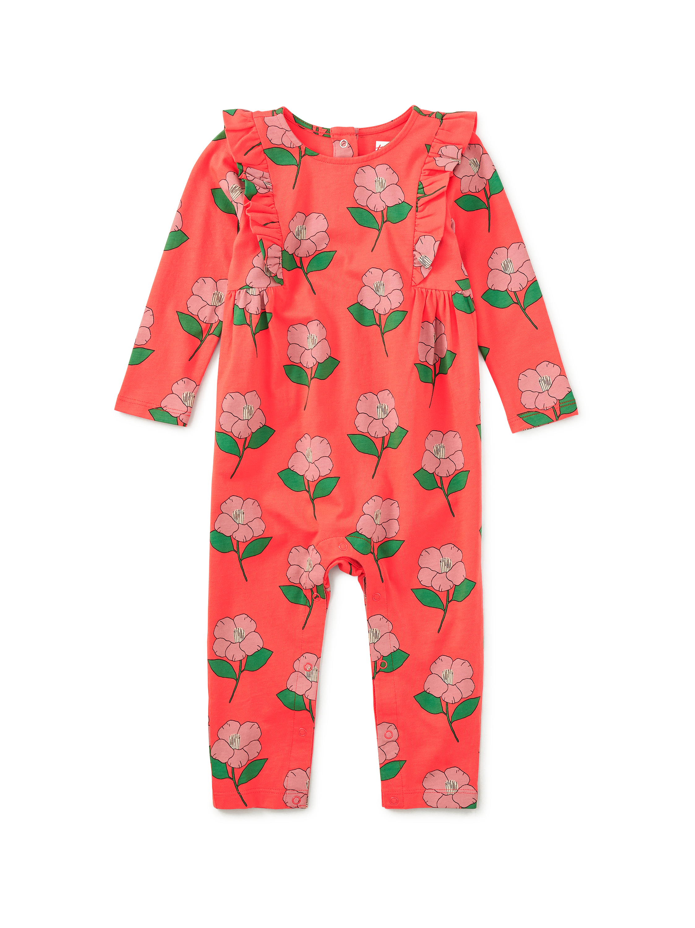 Ruffle Shoulder Baby Romper