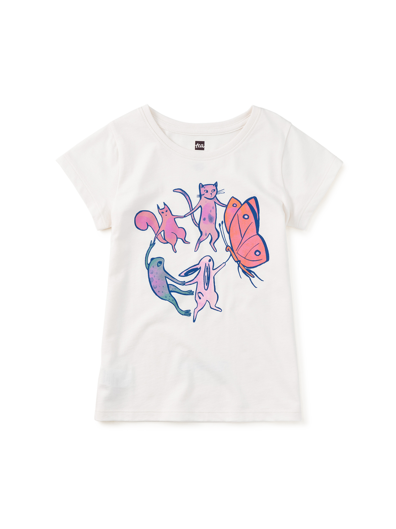 Animal Dance Graphic Tee in Chalk - View 1