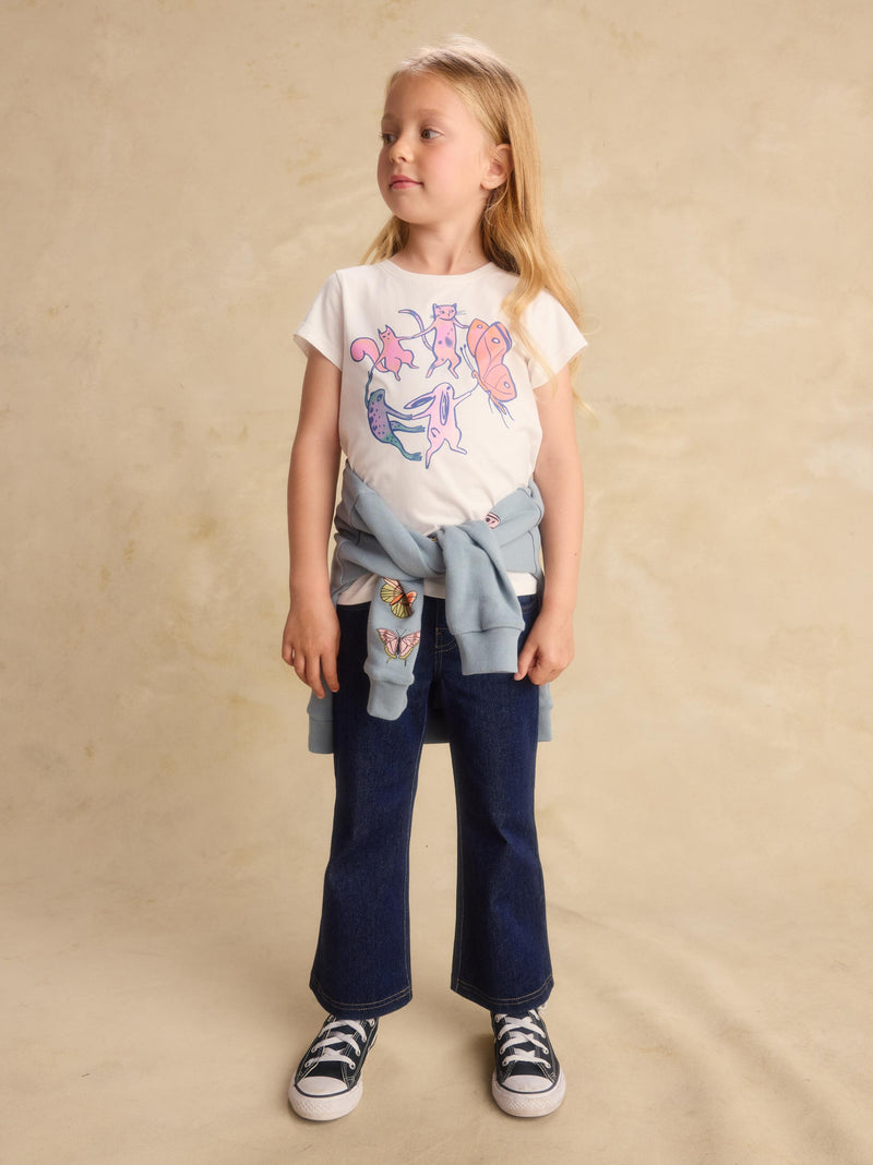Animal Dance Graphic Tee in Chalk - View 2