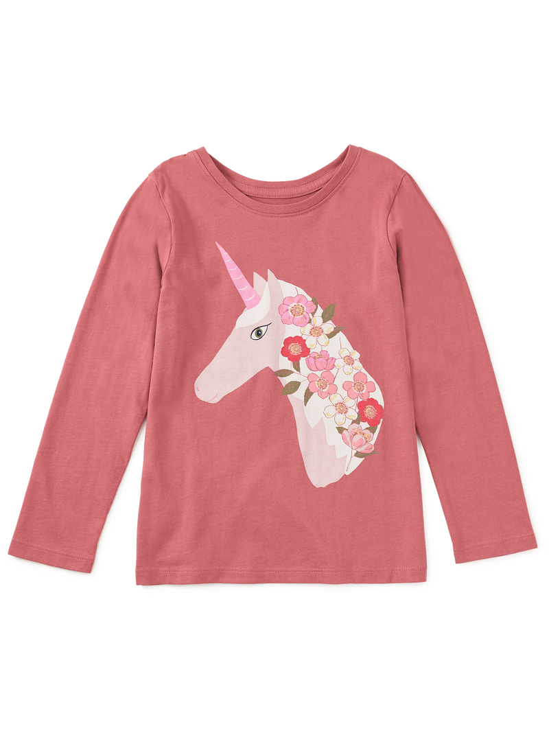Floral Unicorn Graphic Tee in Orchid Mauve - View 1