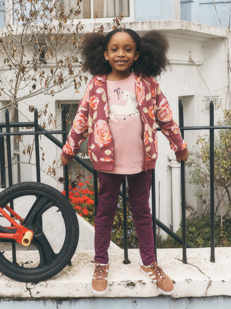 Royal Meadow Unicorn Graphic Tee in English Rose - View 2