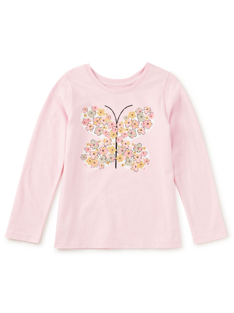 Tea Rose Butterfly Graphic Tee in Pink Lady - View 1