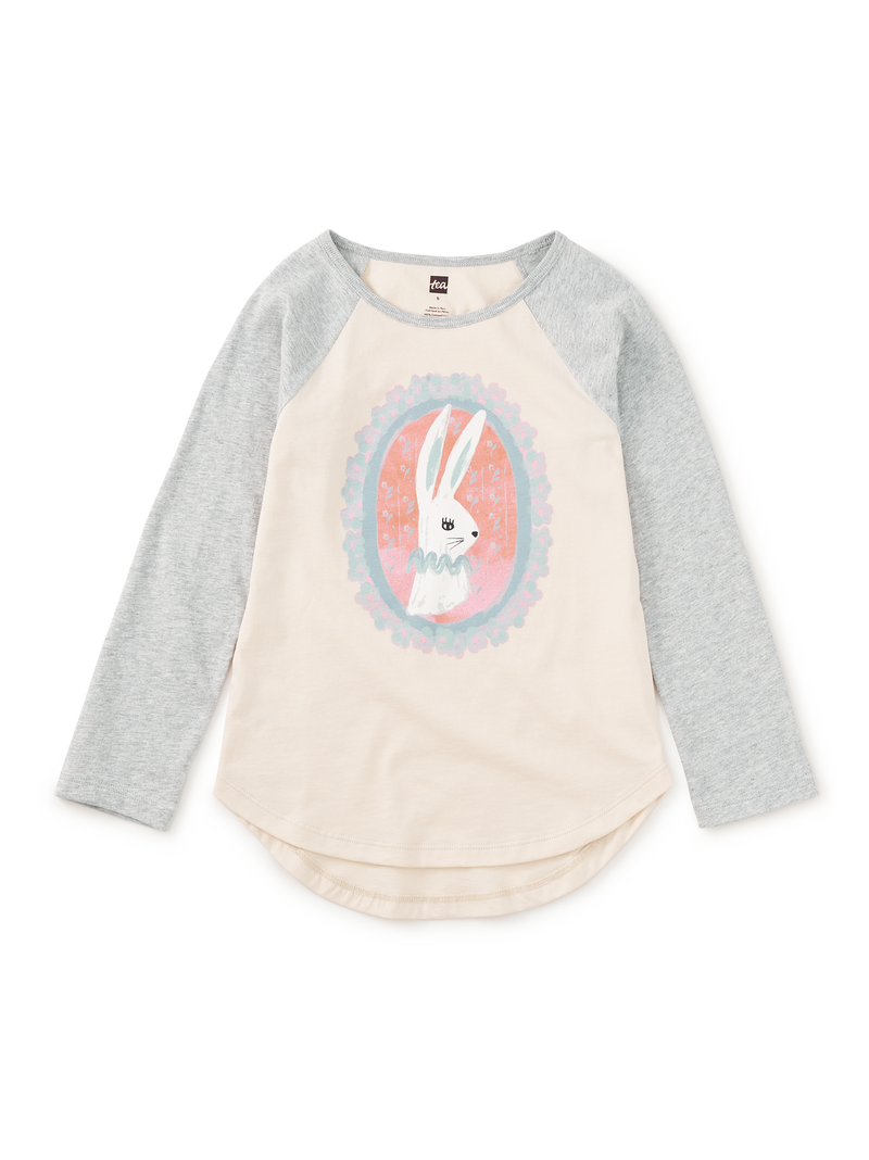Cameo Bunny Graphic Raglan Tee in Antique - View 1