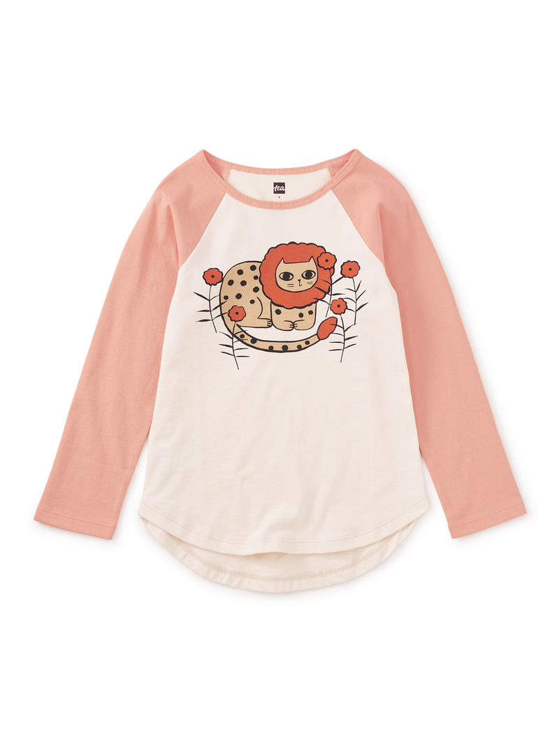 Dandy-Lion Graphic Raglan Tee in Antique - View 1