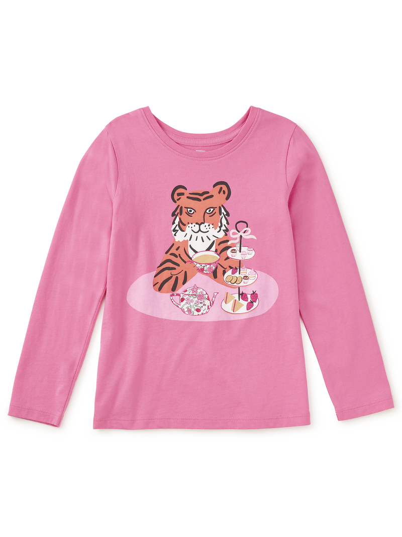 Tea with the Tiger Graphic Tee in Sweet Pea - View 1