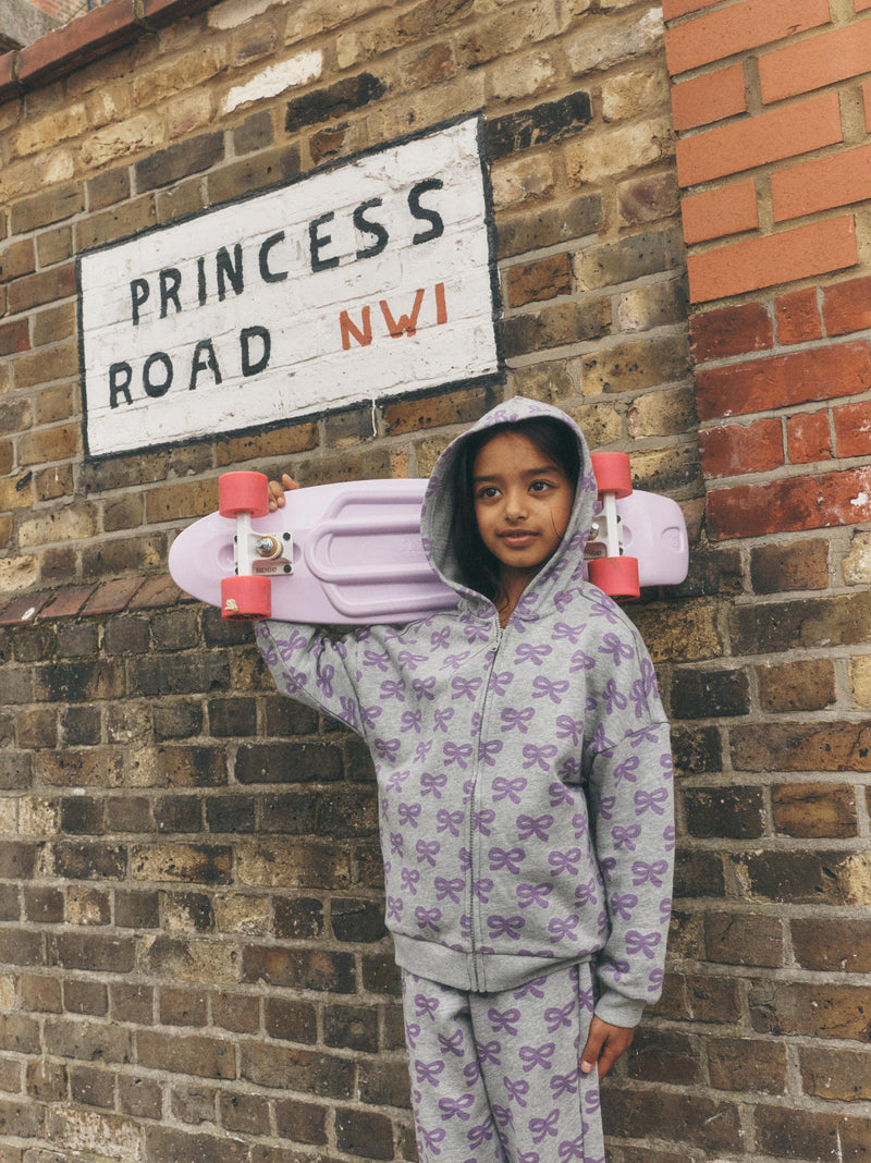 Easy Fit Hoodie in Petite Bows - View 2