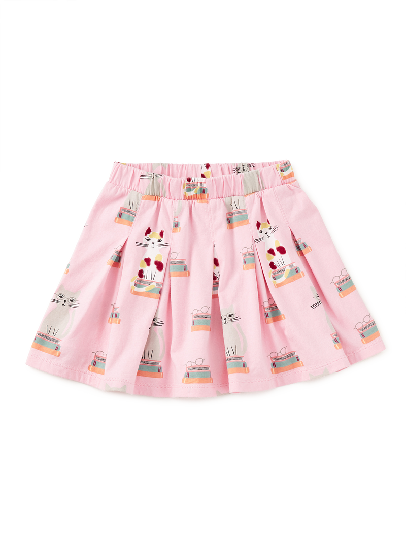 Pleated Jersey Skirt in Bookshop Cat - View 1