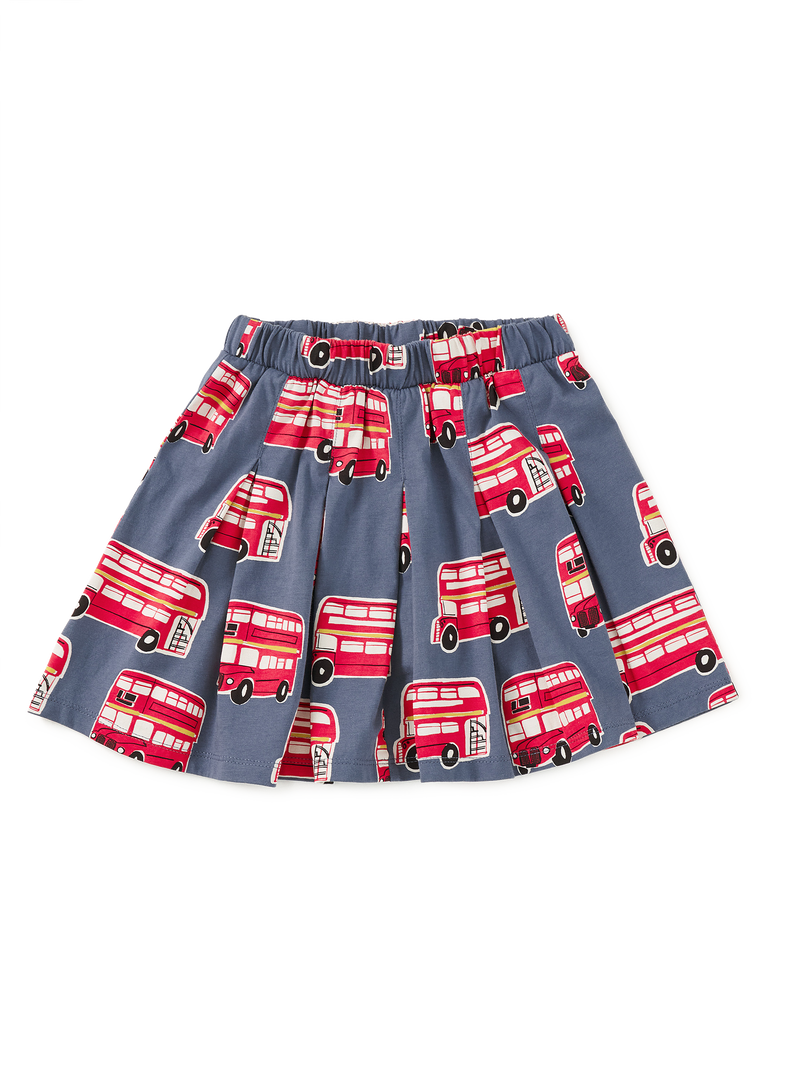 Pleated Jersey Skirt in Double Decker Bus - View 1